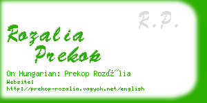 rozalia prekop business card